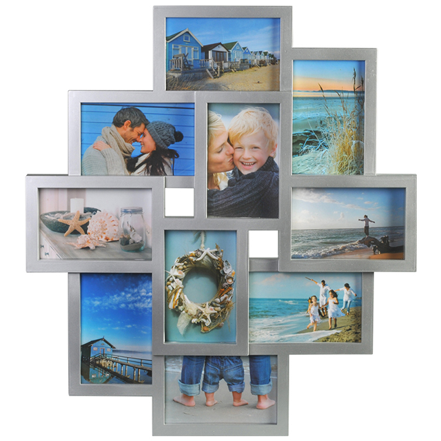 HENZO 81213 на 10 фото (6х15х10,4х10х15) Holiday пластик (серебр.) ф/рамка HENZO 81213 на 10 фото (6х15х10,4х10х15) Holiday пластик (серебр.) ф/рамка