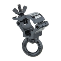 KUPO KCP-0303B Mini Half Coupler w/M6 eye ring, black. Хомут (с кольцом)  (Ø25-28 мм ↓90)