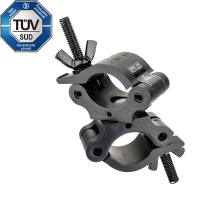 KUPO KCP-832B Half Swivel Coupler, black. Хомут двойной  (Ø48-51 + Ø48-51 ↓500) черный