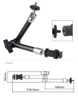 KUPO KCP-102R Vision Arm (10") w/Removable cold shoe adapter. Кронштейн 
