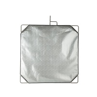 E-IMAGE F05-48 Flag panel stainless steel 120*120 cm, fabric: soft,gold/silver,black/white Флаг 5в1